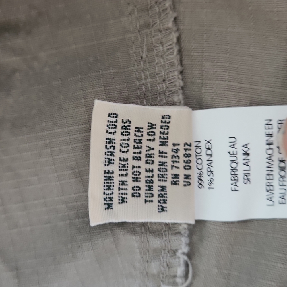 L.L.Bean Petite Sz 12 Tan Short Skirt, Zipper and 2 Snap Closure w 6 Pockets - Picture 12 of 12